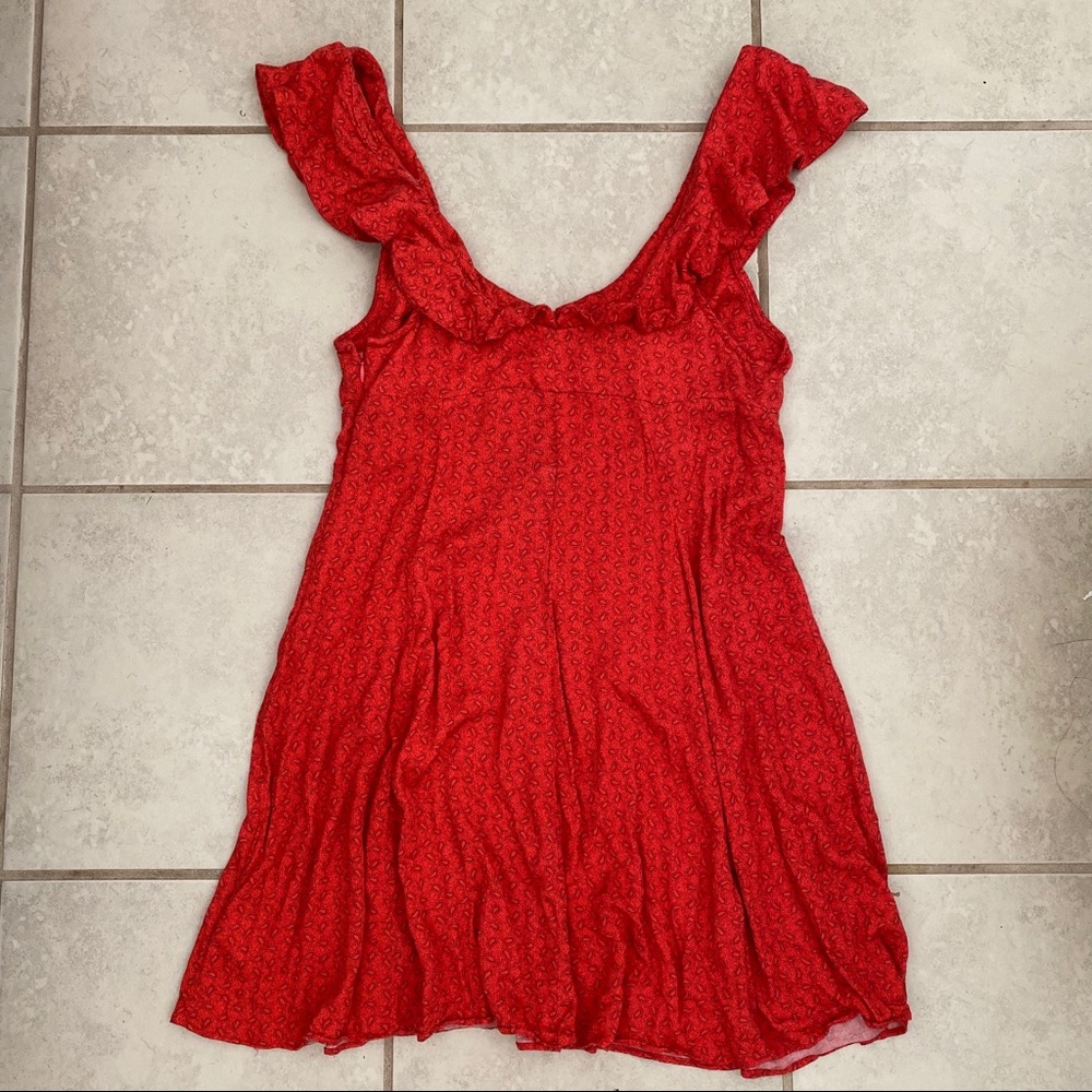 Urban Outfitters paisley ruffle mini dress